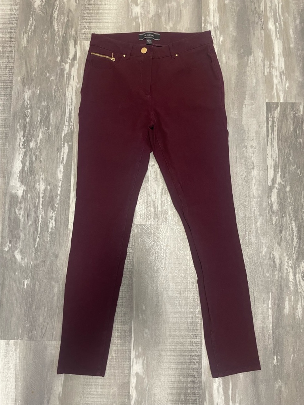Le Chateau Burgandy Dress Jeans